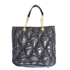 kate spade black nylon quilted purse